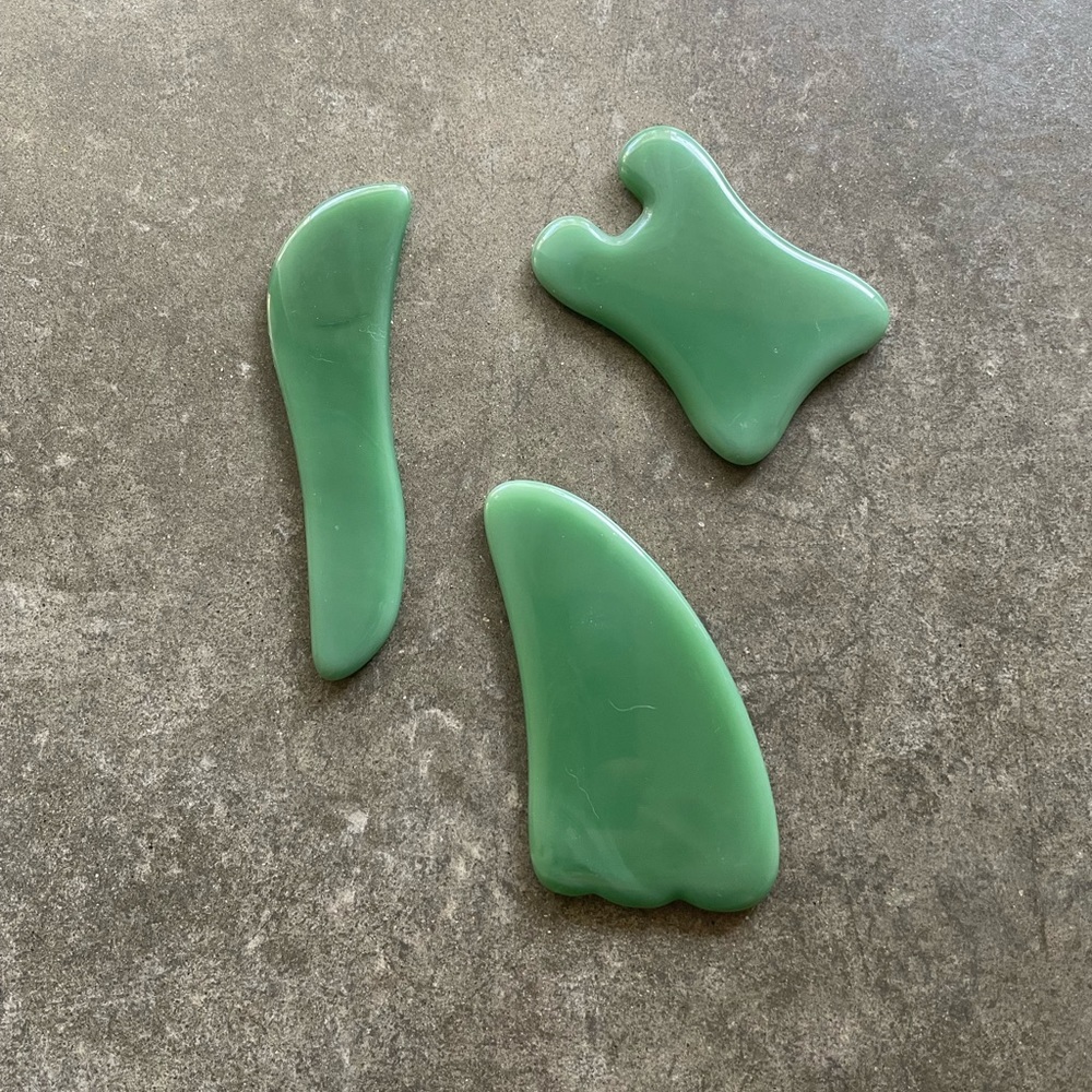 3pc Jade Gua Sha Set